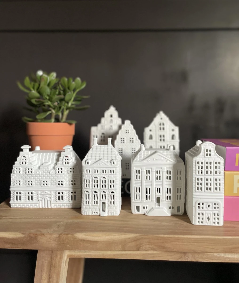 Waxinelichthouder - Vermeer - 14 Cm - Het Straatje Van Vermeer - Afbeelding 8