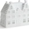 Waxinelichthouder &Klevering - Grachtenpand Cadeau voor Moederdag, Nieuw Huis of Mama