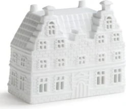 Waxinelichthouder &Klevering - Grachtenpand Cadeau voor Moederdag, Nieuw Huis of Mama