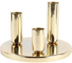 &Klevering Ronde Kandelaar Goud - Stijlvolle Kaarsenhouder voor Elke Gelegenheid