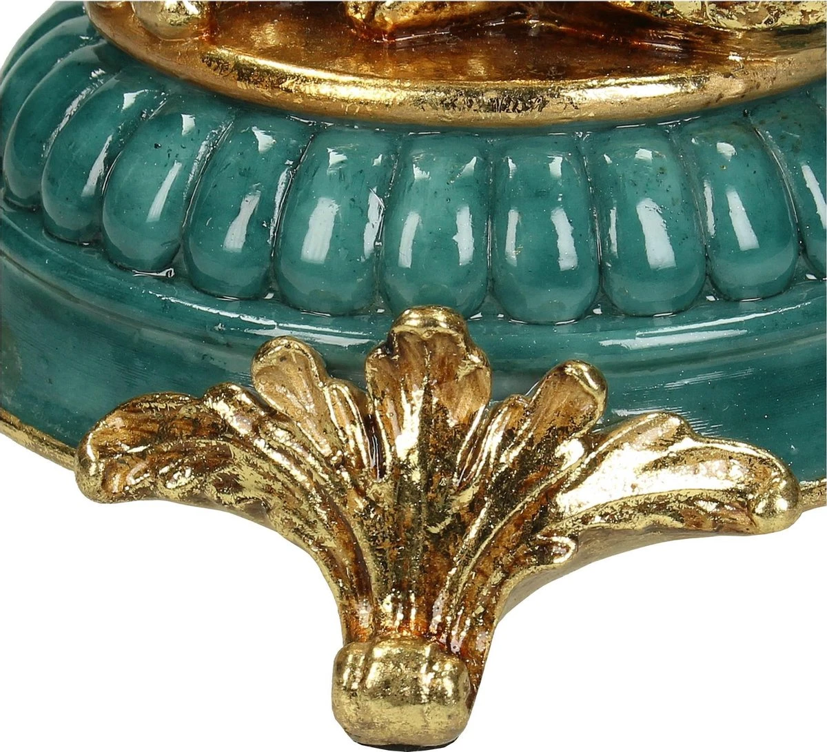 Kandelaar Leopard Polyresin Goud 12x12x34 - Elegante Kaarsenhouder voor Dinerkaarsen - Afbeelding 5