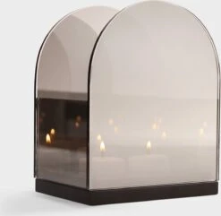 &Klevering - Reflectie Arch Waxinelichthouder - Duo Theelichthouder Met Reflectieglas - 10 X 14 Cm