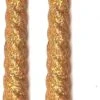 &Klevering Hippe Gouden Glitter Swirl Gedraaide Dinerkaarsen - Set van 2 (26 cm)