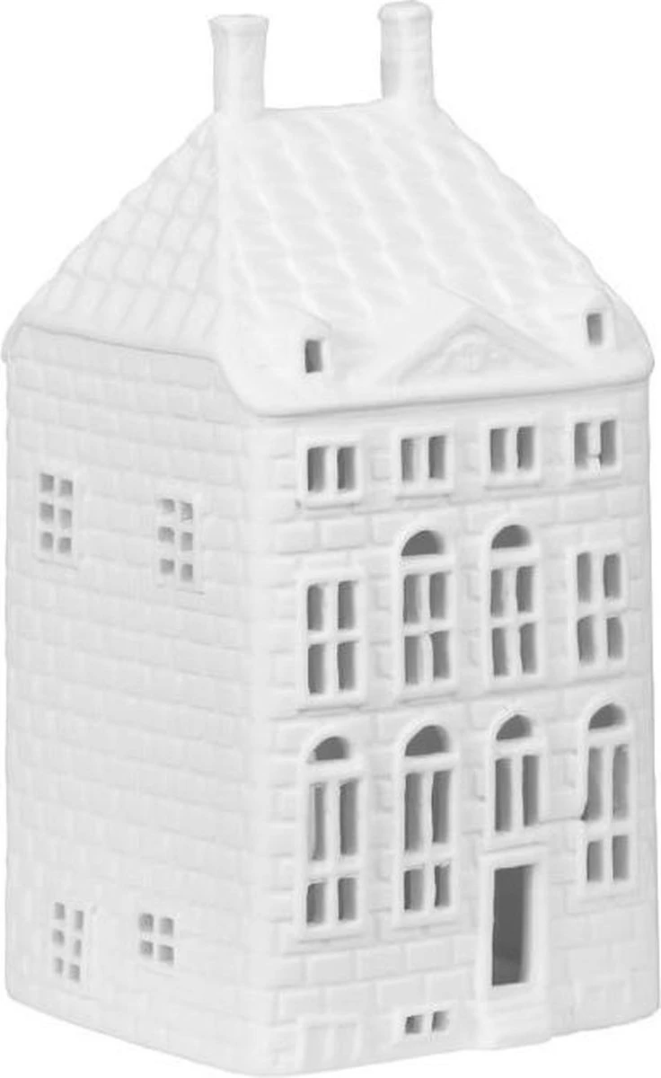 Waxinelichthouder - Set van 4 Rembrandthuis Grachtenpand - Hollandse Cadeautjes - Afbeelding 2