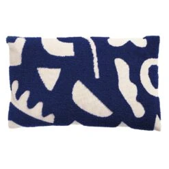 & klevering Sketch Kussen 30x50 Blauw - Stijlvol Woonaccessoire