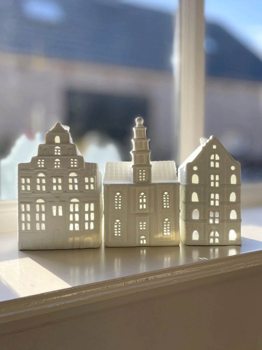 Theelichthouder Grachtenpand - Elegante Waxinelichthouder - Handgemaakt in Nederland - Afbeelding 5