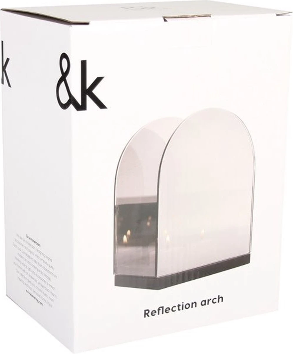 &Klevering - Reflectie Arch Waxinelichthouder - Duo Theelichthouder Met Reflectieglas - 10 X 14 Cm - Afbeelding 4