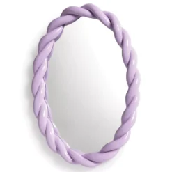 & klevering Braid Spiegel 35x26 Lila - Moderne Woonaccessoire