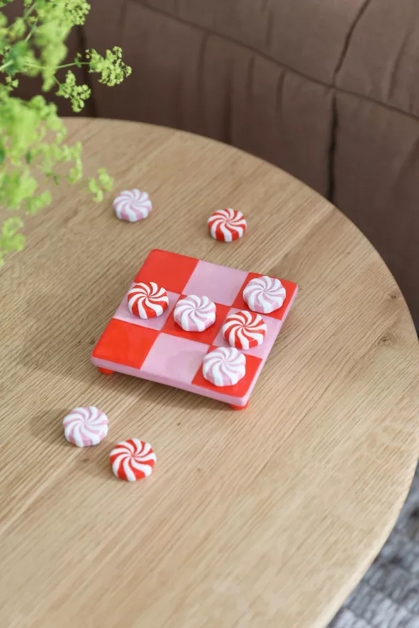 & klevering Candy Tic-Tac-Toe Spel Blauw - Leuk en Educatief Woonaccessoire - Afbeelding 5