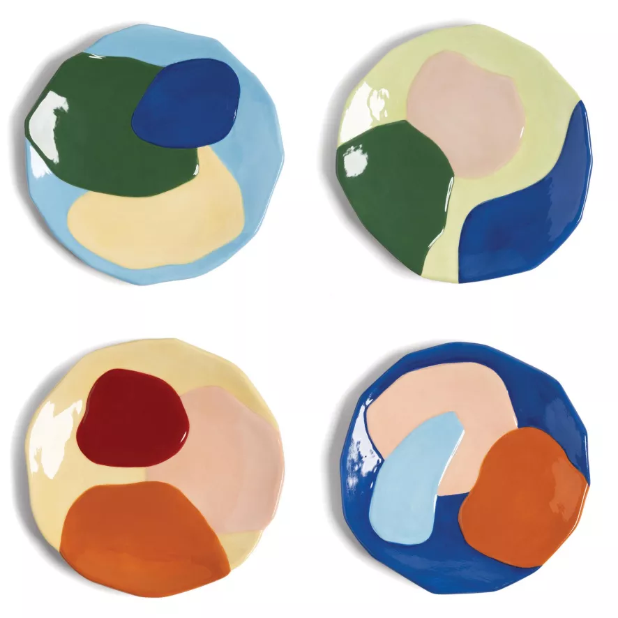 & klevering Chunky Ontbijtbord Ø17 Set Van 4 - Stijlvolle Tafelaccessoires - Afbeelding 2