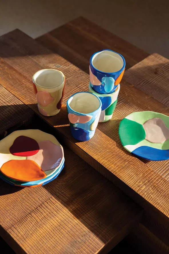 & klevering Chunky Ontbijtbord Ø17 Set Van 4 - Stijlvolle Tafelaccessoires - Afbeelding 3