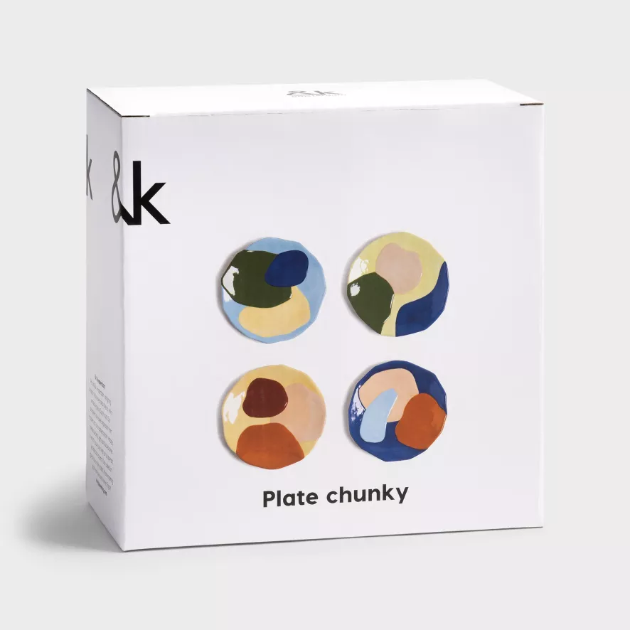 & klevering Chunky Ontbijtbord Ø17 Set Van 4 - Stijlvolle Tafelaccessoires - Afbeelding 8