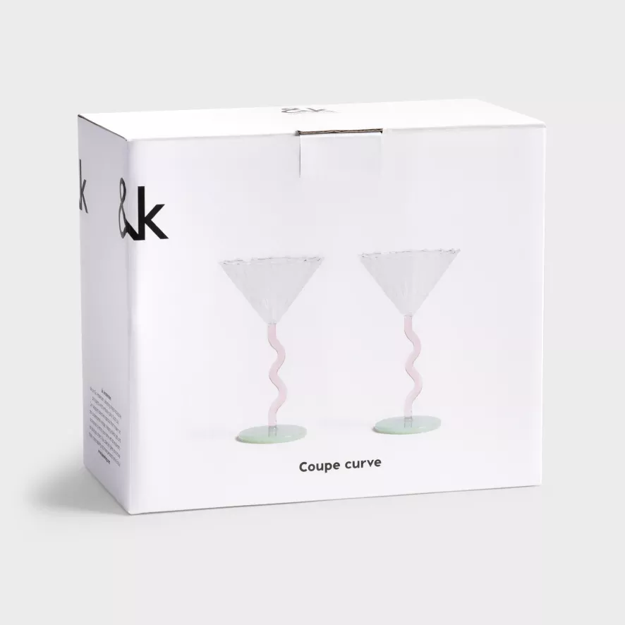 & klevering Curve Coupe Champagneglazen Set Van 2 - Luxe Tafelaccessoires - Afbeelding 10