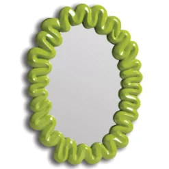 & klevering Dribble Spiegel 41,5x29,5 cm - Groen - Woonaccessoires