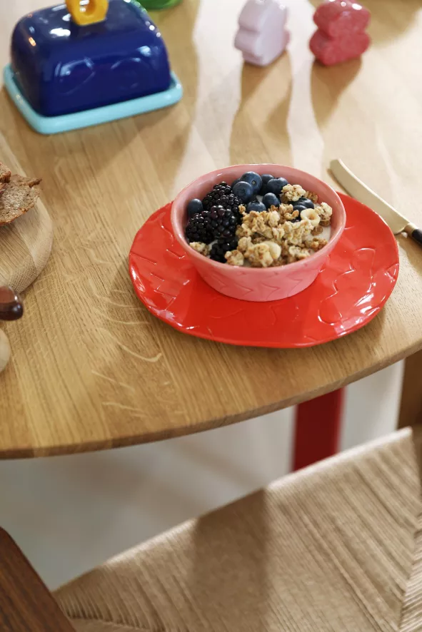 & klevering Etch Dinerbord Ø21,5 Set Van 4 - Stijlvolle Tafelaccessoires - Afbeelding 2