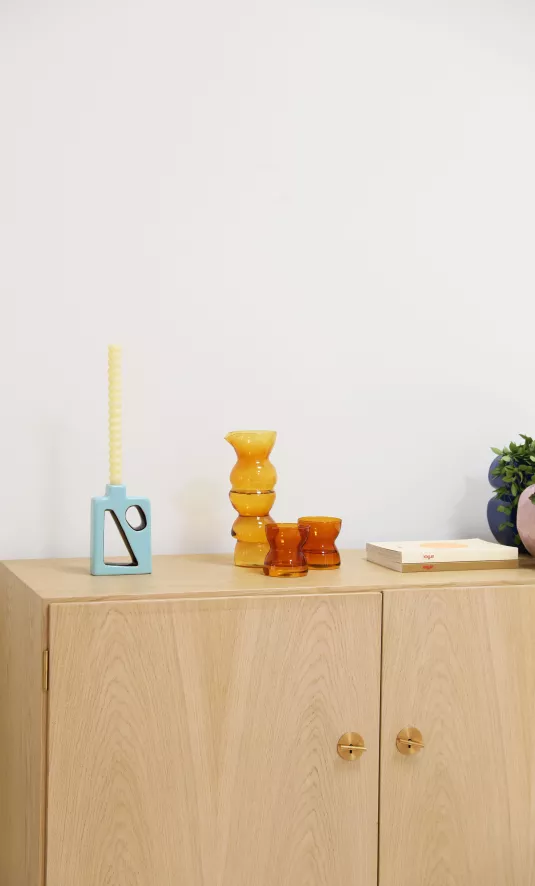 & klevering Flush Kandelaar Blauw - Moderne Woonaccessoire voor Stijlvol Interieur - Afbeelding 2