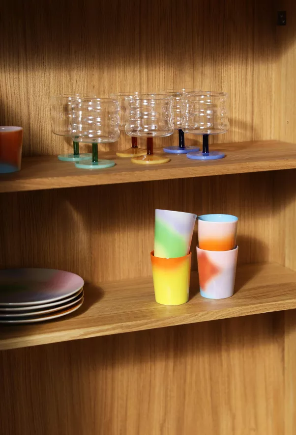 & klevering Hue Mok Medium Set Van 4 - Kleurrijke Tafelaccessoires - Afbeelding 6