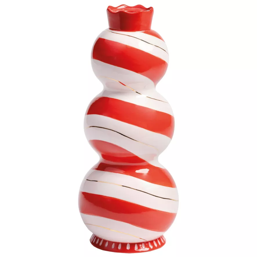 & klevering Jolly Kandelaar Large Rood - Woonaccessoires voor een Feestelijke Sfeer