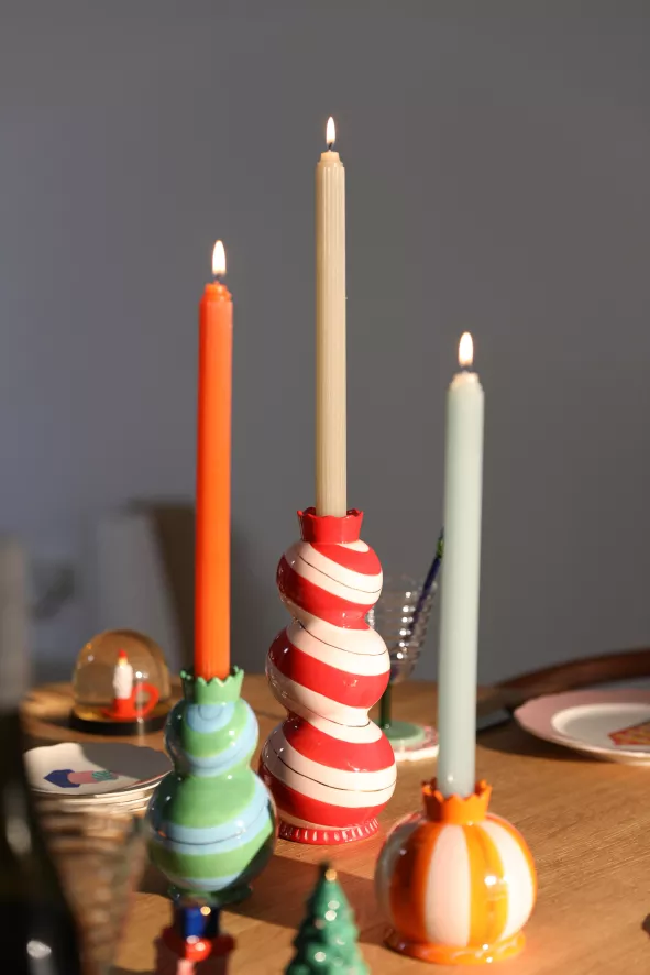 & klevering Jolly Kandelaar Medium Groen - Stijlvol Woonaccessoire - Afbeelding 4