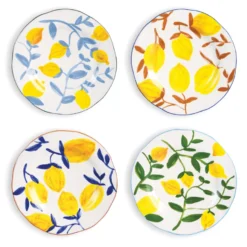 & klevering Lemon Twig Dinerbord Ø22 Set Van 4 - Stijlvol Tafelaccessoire