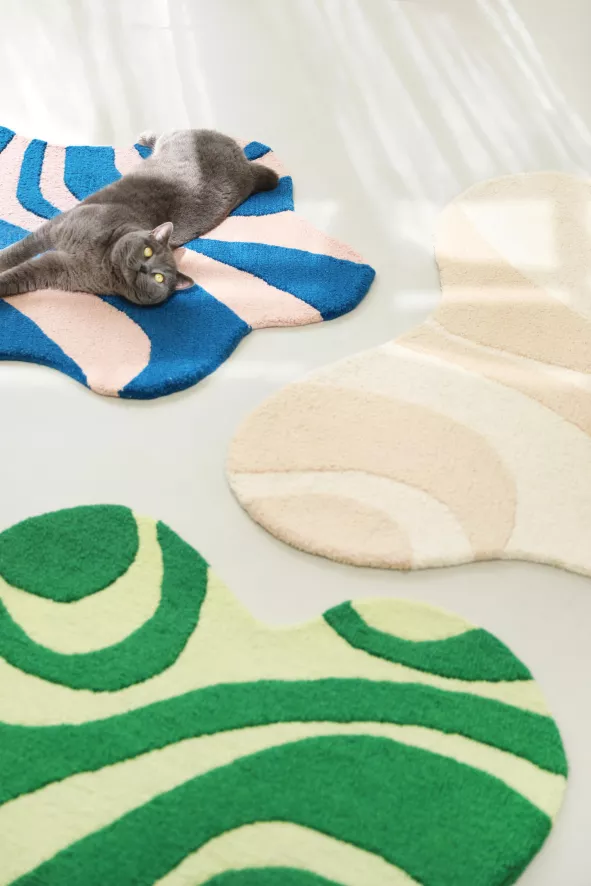 & klevering Liquid Vloerkleed 85x110 Blauw - Stijlvol en Comfortabel - Afbeelding 3