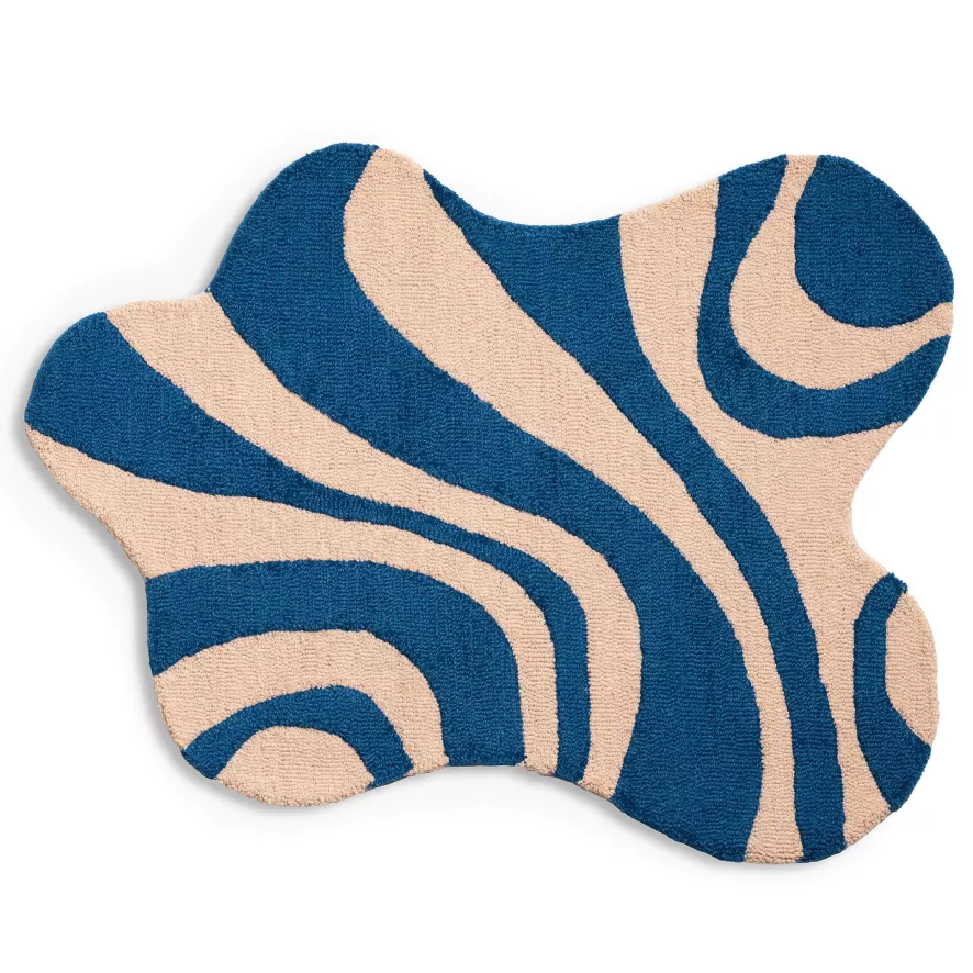 & klevering Liquid Vloerkleed 85x110 Blauw - Stijlvol en Comfortabel