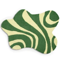 & klevering Liquid Vloerkleed 85x115 Groen - Premium Woonaccessoire