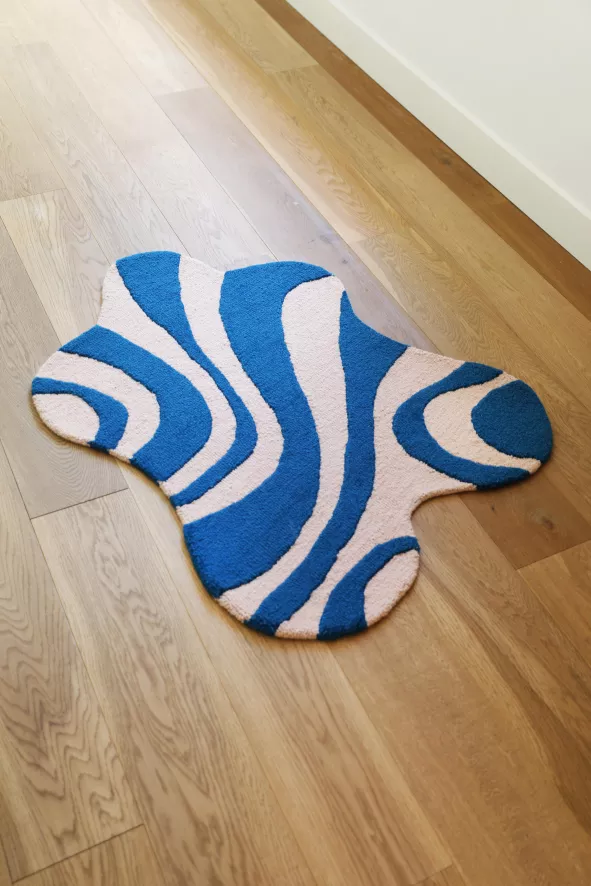 & klevering Liquid Vloerkleed 85x110 Blauw - Stijlvol en Comfortabel - Afbeelding 4