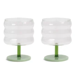 & klevering Mingle Wijnglazen Set Van 2 - Groen | Elegante Tafelaccessoires
