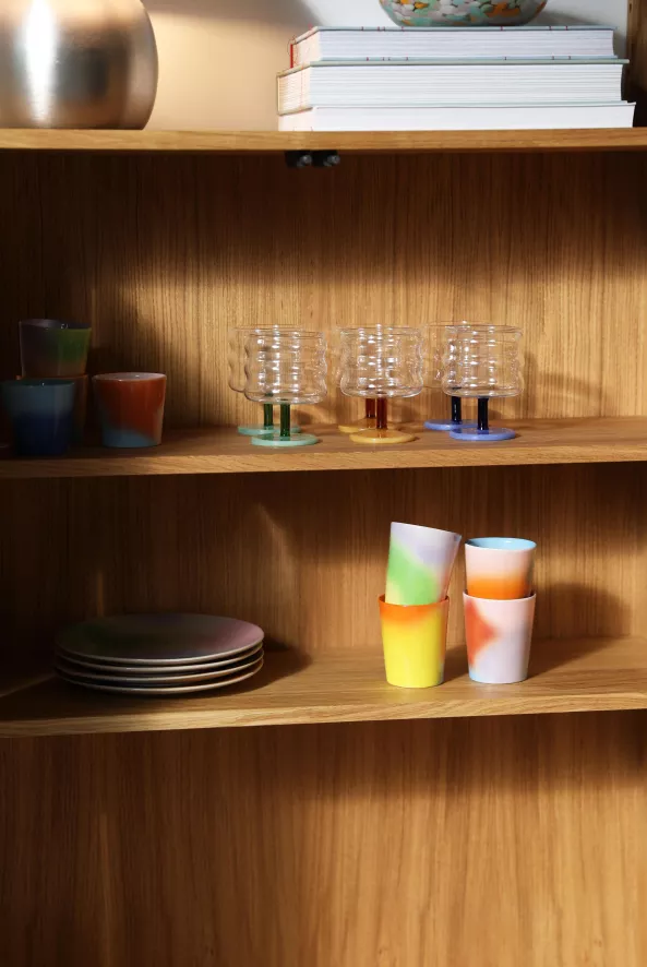 & klevering Mingle Wijnglazen Set Van 2 - Groen | Elegante Tafelaccessoires - Afbeelding 4