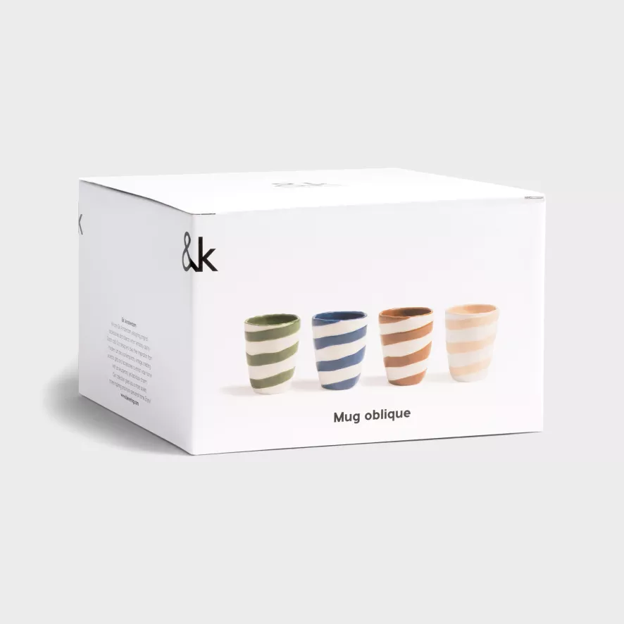 & klevering Oblique Mok 0,25L Set van 4 - Premium Tafelaccessoires - Afbeelding 9