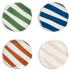 & klevering Oblique Ontbijtbord Ø18 Set Van 4 - Elegante Tafelaccessoires