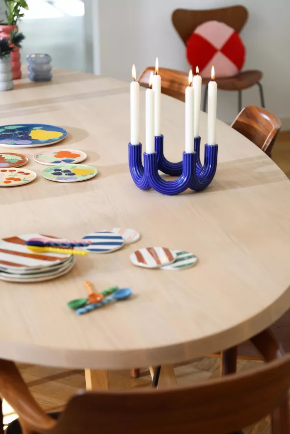 & klevering Oblique Ontbijtbord Ø18 Set Van 4 - Elegante Tafelaccessoires - Afbeelding 5