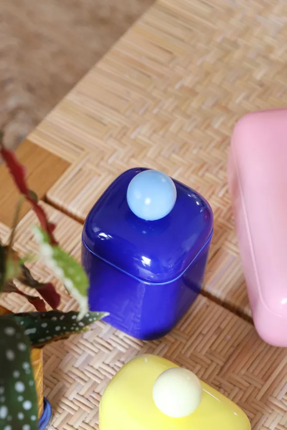 & klevering Orb Opberger Medium Blauw - Moderne Woonaccessoire - Afbeelding 2