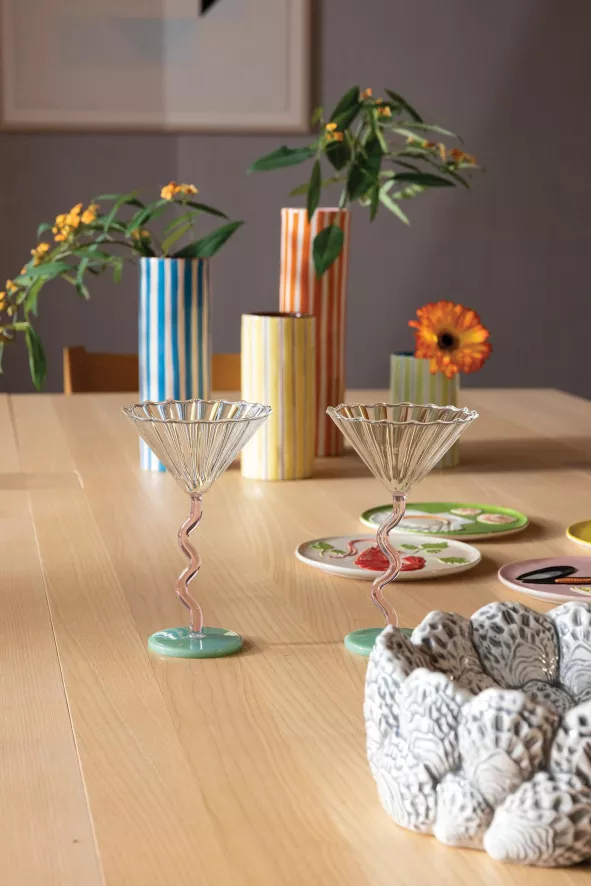 & klevering Curve Coupe Champagneglazen Set Van 2 - Luxe Tafelaccessoires - Afbeelding 6