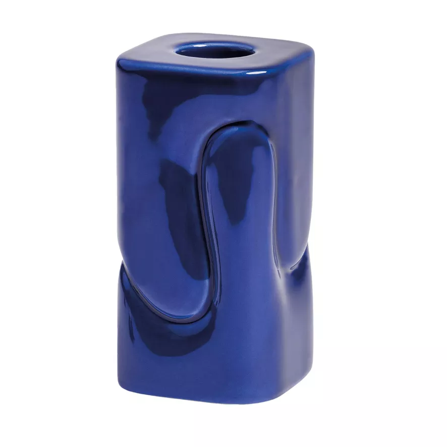 & klevering Puffy Kandelaar Extra Small Donkerblauw - Stijlvol Woonaccessoire - Afbeelding 4