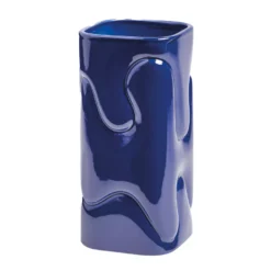 & klevering Puffy Vaas Large Donkerblauw - Stijlvolle Woonaccessoire voor Elk Interieur