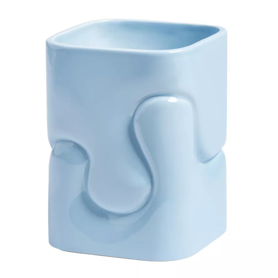 & klevering Puffy Vaas Small Lichtblauw - Modern Woonaccessoire