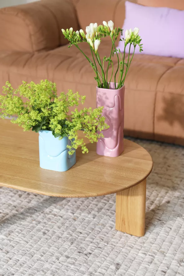 & klevering Puffy Vaas Small Lichtblauw - Modern Woonaccessoire - Afbeelding 3