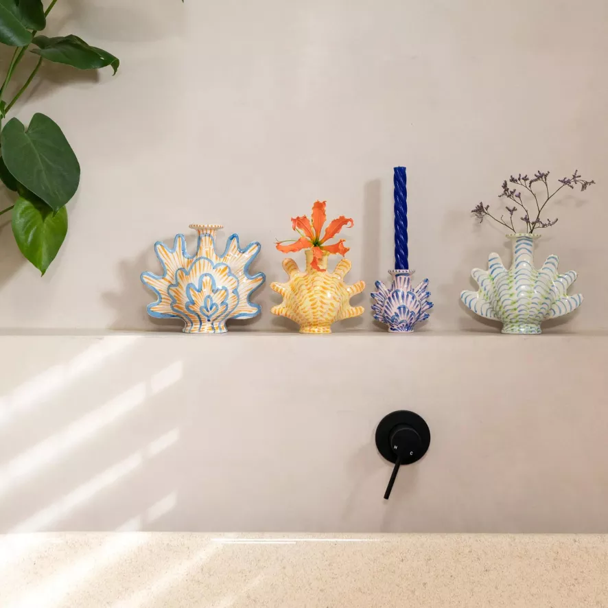 & klevering Shellegance Kandelaar Medium - Stijlvolle Woonaccessoire - Afbeelding 2