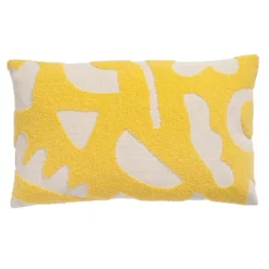 & klevering Sketch Kussen 30x50 Geel - Stijlvol Woonaccessoire