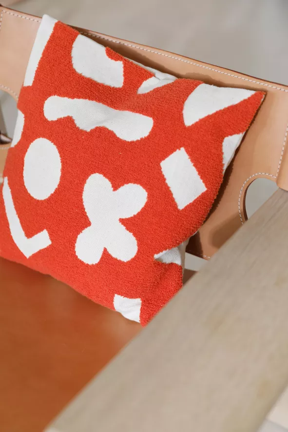 & klevering Sketch Kussen 40x40 Rood - Modern Woonaccessoire - Afbeelding 3