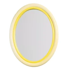 & klevering Sleek Spiegel Ovaal Geel - Moderne Woonaccessoire