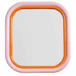 & klevering Sleek Spiegel Vierkant Roze - Stijlvol Woonaccessoire