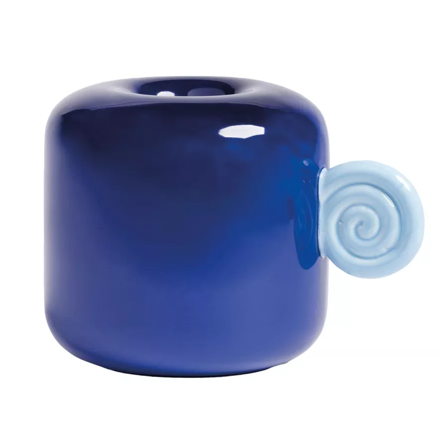 & klevering Snail Vaas Klein Donkerblauw - Stijlvol Woonaccessoire - Afbeelding 2