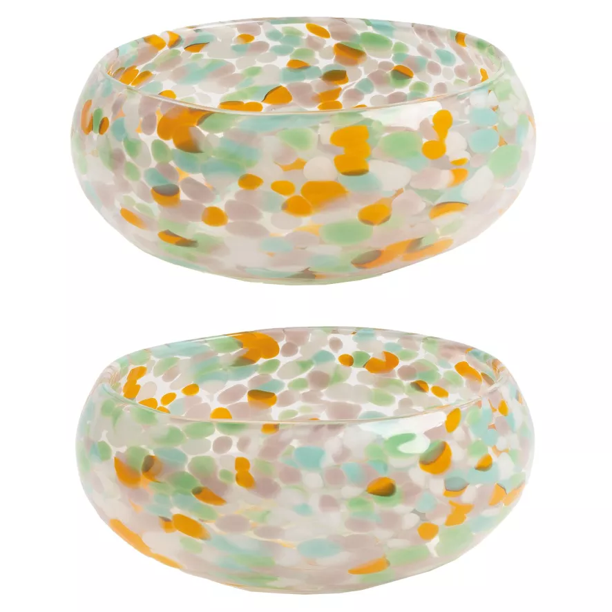 & klevering Stipple Kom Ø16,5 Set Van 2 Oranje - Keukenaccessoires