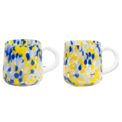& klevering Stipple Mok 0,25L Set Van 2 Blauw - Tafelaccessoires
