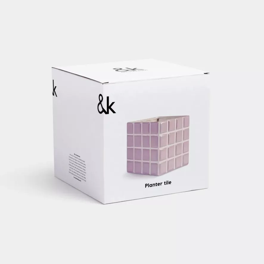 & klevering Tile Bloempot 14x14 Geel - Moderne Woonaccessoire - Afbeelding 6