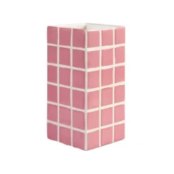 & klevering Tile Vaas Roze - Stijlvolle Woonaccessoire