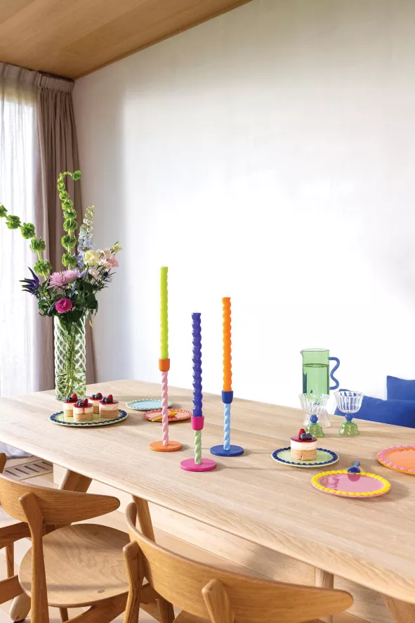 & Klevering Tulip Wijnglazen Set Van 2 - Blauw | Elegante Tafelaccessoires - Afbeelding 2